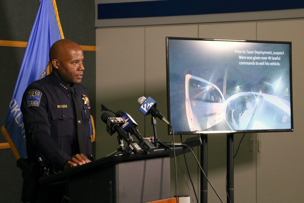 Videos released showing fatal shooting of Tulsa police officer, wounding of another